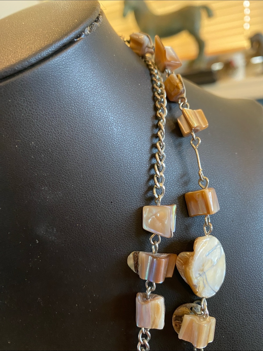 Neutral Shell Mix Multi-Strand Necklace - Picture 7 of 10